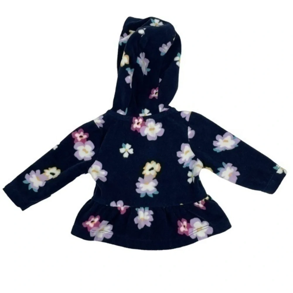Carter’s Hoodie Jacket | Baby NB Newborn | Blue - Floral Print